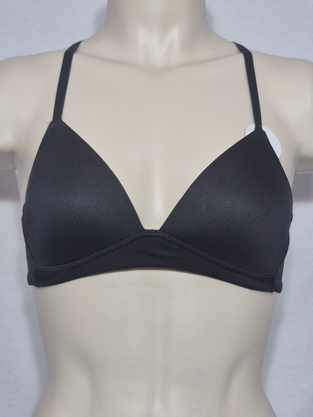 36A Maidenform Girls Lace Trim‎ Wire Free Pullover Racerback Bra Bralette Black